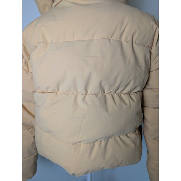 Rip Curl Anti Series Tidal Butter Yellow Crop Boxy Puffer Coat Women Sz M Winter - Picture 5 of 13